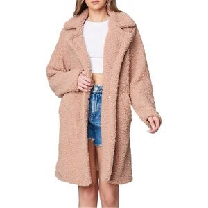 Blank NYC Longline Faux Shearling Coat